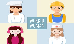 4 creative career women vector
